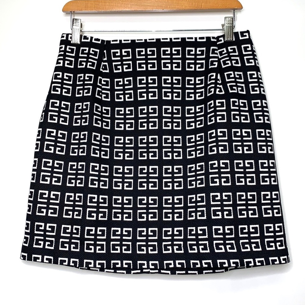 NWT RELISHED Black White Aztec Tribal Detail Skirt